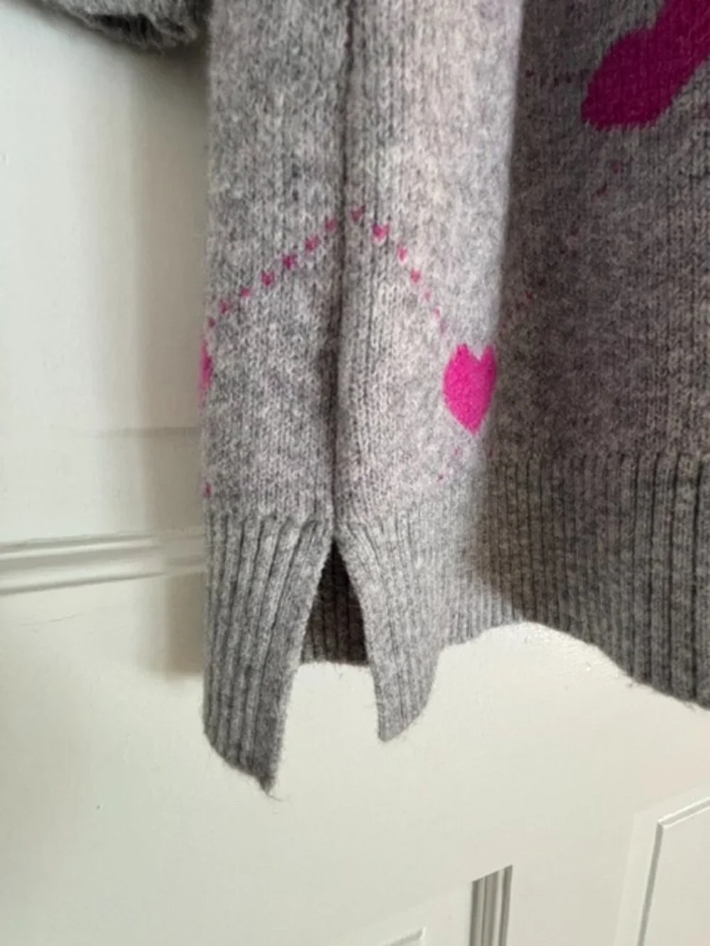 Crewcuts Girls’ Size 7 Gray Heart Sweater Dress NWT - Retail $98